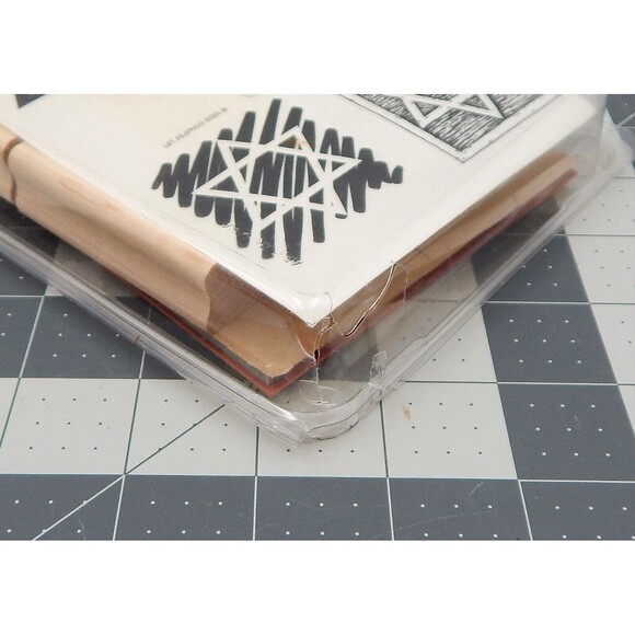 Stampin Up Stars Of David Rubber Stamp Set 1999 Wood Hebrew Religious - Picture 4 of 5